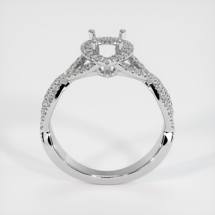 18K White Gold Pave Ring Setting