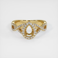 14K Yellow Gold Pave Ring Setting Image