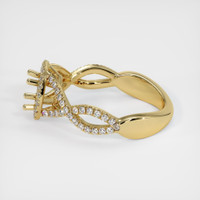 14K Yellow Gold Pave Ring Setting Image