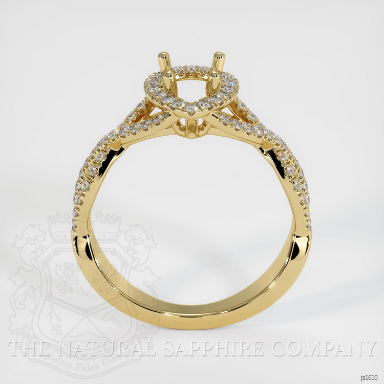 14K Yellow Gold Pave Ring Setting