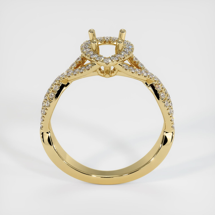14K Yellow Gold Pave Ring Setting