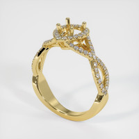 18K Yellow Gold Pave Ring Setting Video