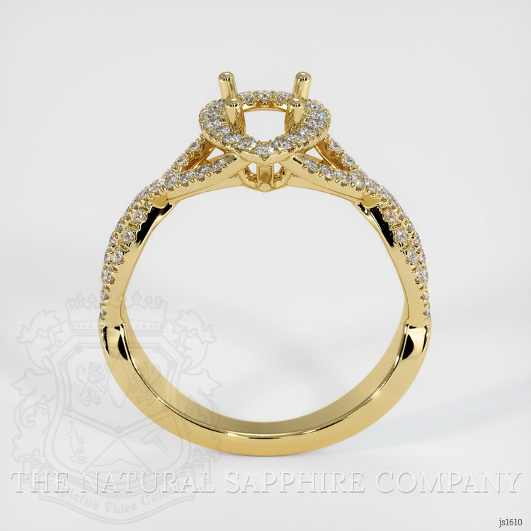 18K Yellow Gold Pave Ring Setting