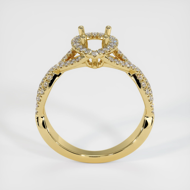 18K Yellow Gold Pave Ring Setting