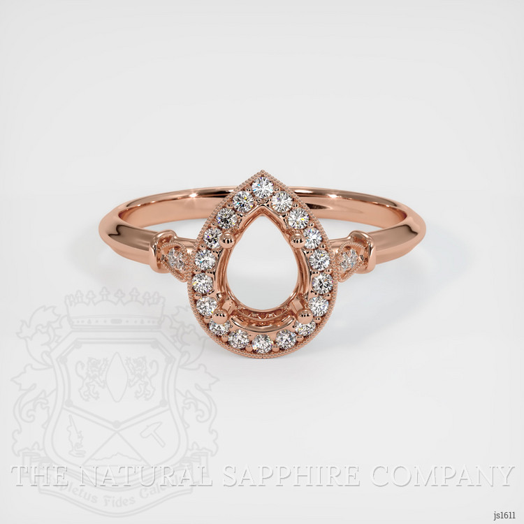 14K Rose Gold Antique Style Ring Setting