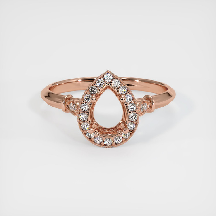 14K Rose Gold Antique Style Ring Setting