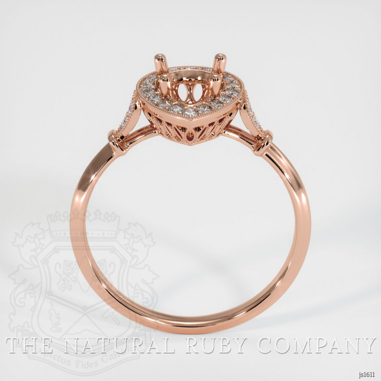 14K Rose Gold Antique Style Ring Setting