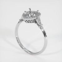 10K White Gold Antique Style Ring Setting Video