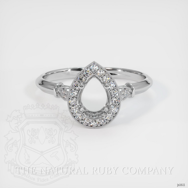 10K White Gold Antique Style Ring Setting