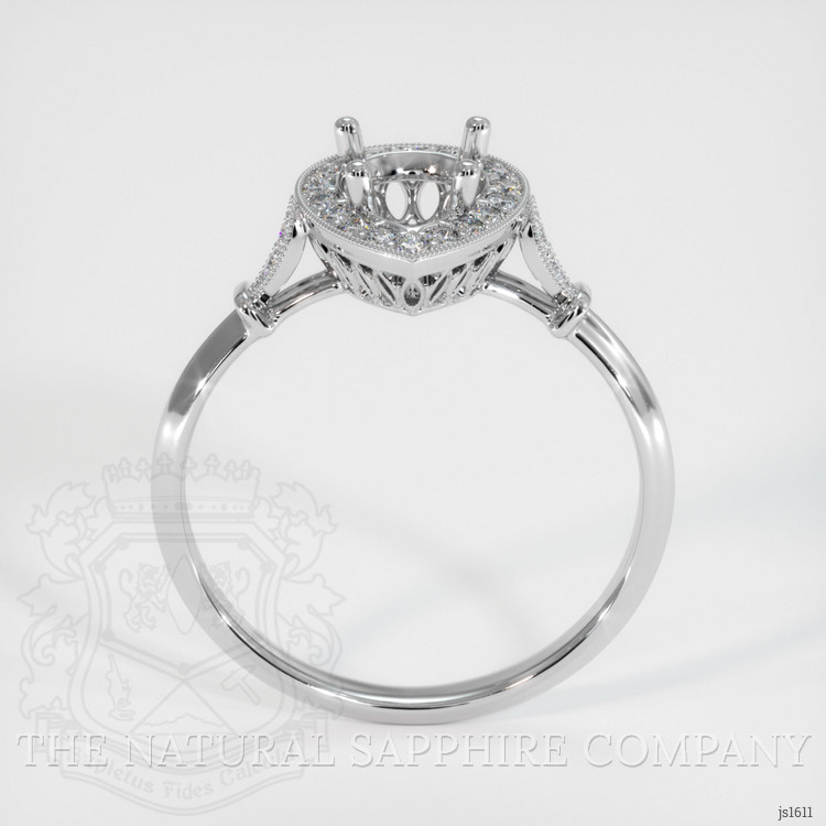 10K White Gold Antique Style Ring Setting