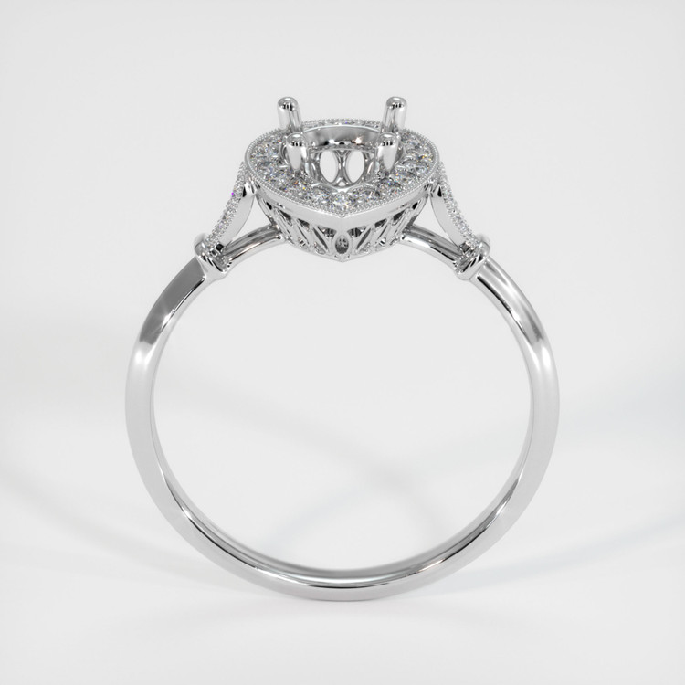 10K White Gold Antique Style Ring Setting