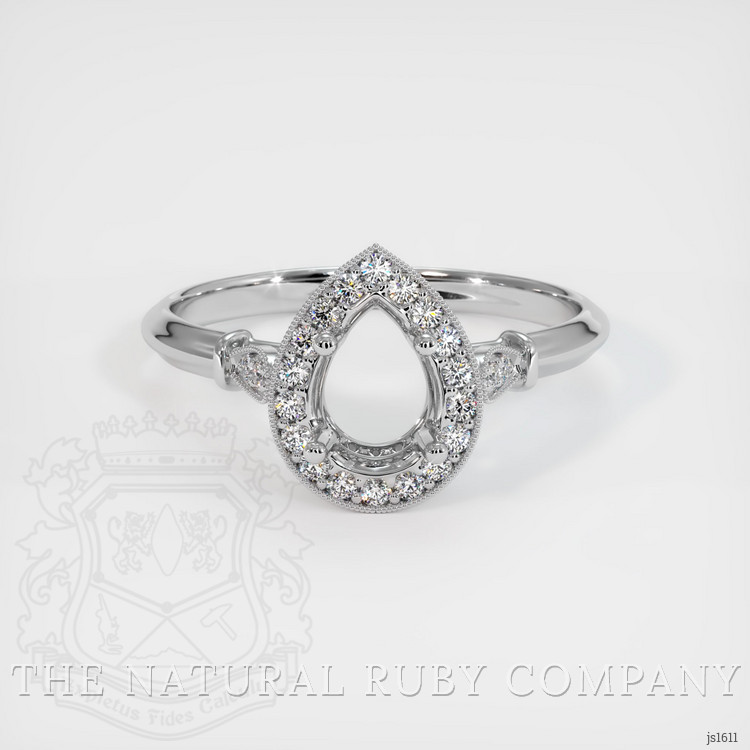 14K White Gold Antique Style Ring Setting
