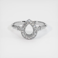 18K White Gold Antique Style Ring Setting Image