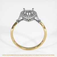 14K White & Yellow Antique Style Ring Setting Image