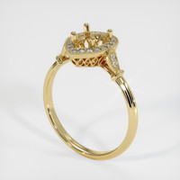 14K Yellow Gold Antique Style Ring Setting Video