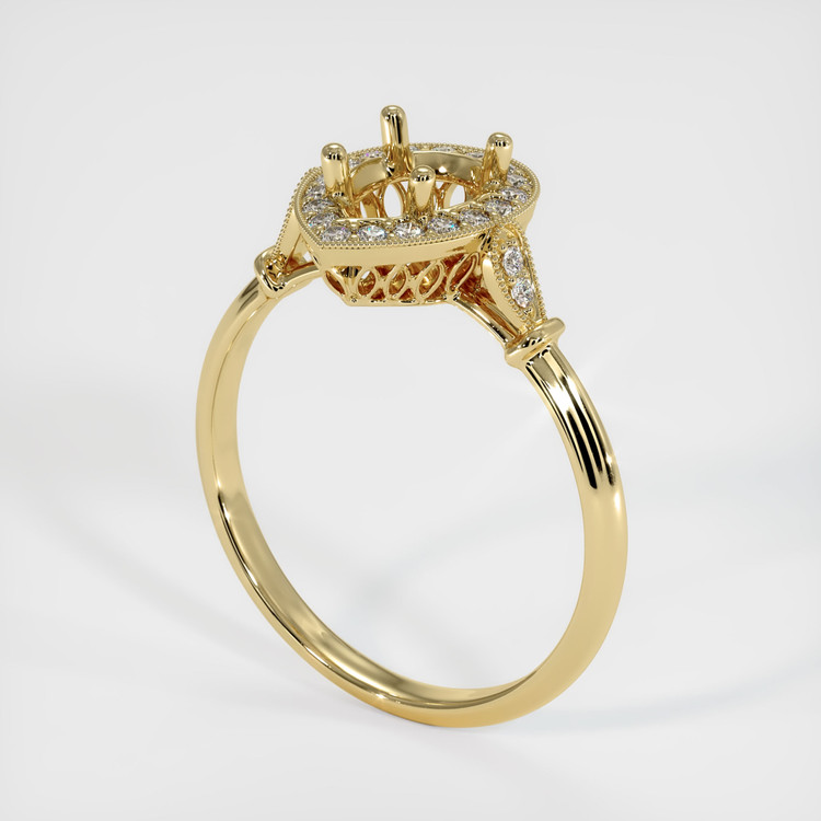 14K Yellow Gold Antique Style Ring Setting