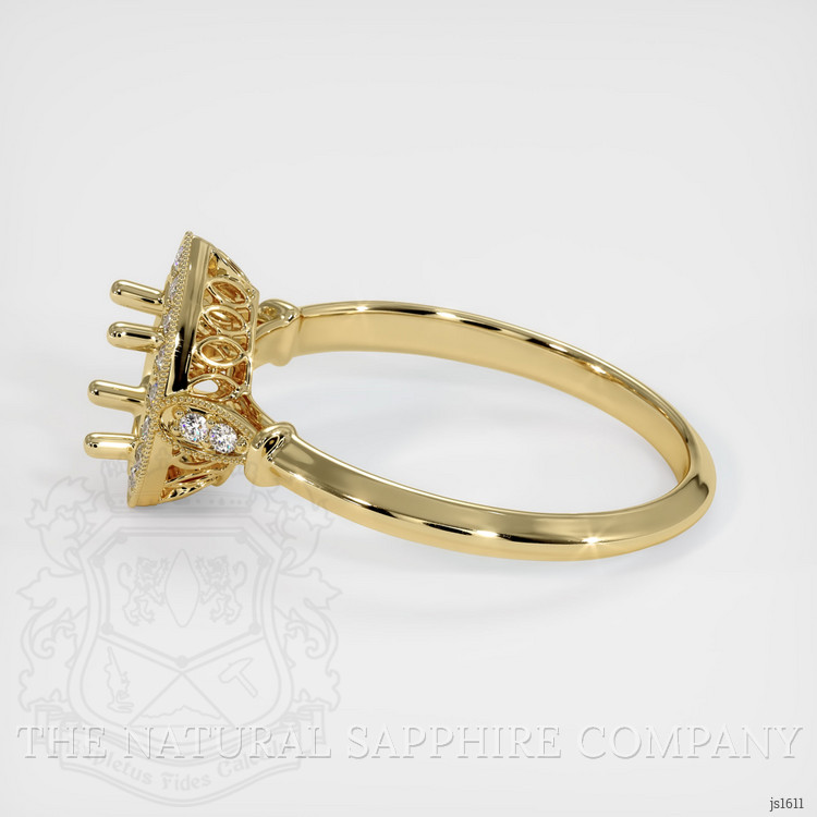 14K Yellow Gold Antique Style Ring Setting