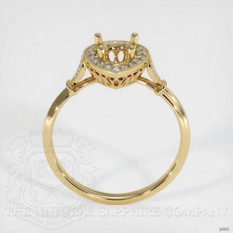 14K Yellow Gold Antique Style Ring Setting