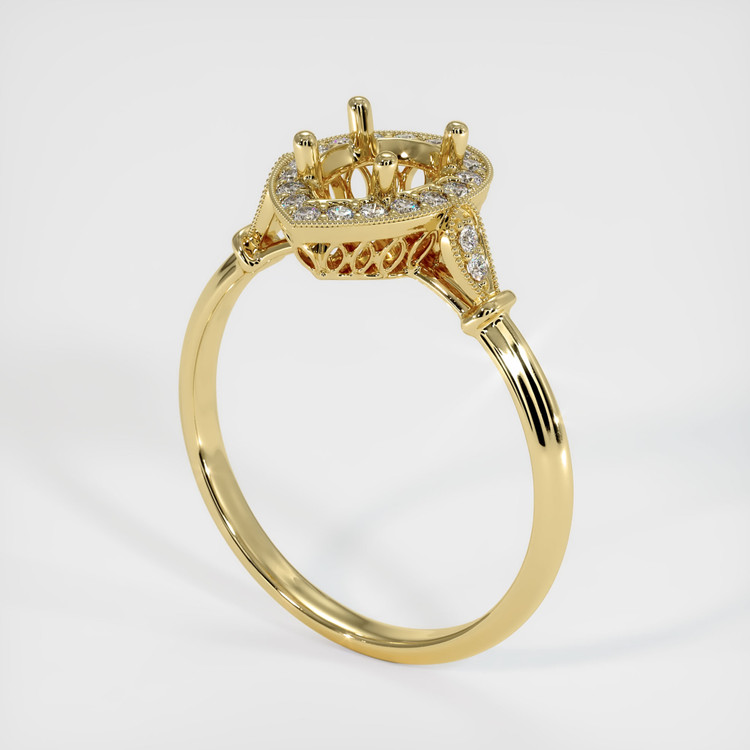 18K Yellow Gold Antique Style Ring Setting