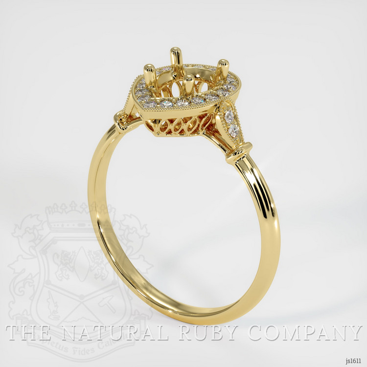 18K Yellow Gold Antique Style Ring Setting