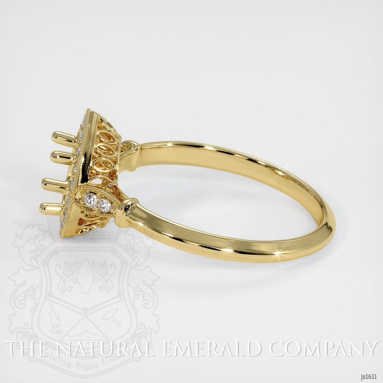 18K Yellow Gold Antique Style Ring Setting