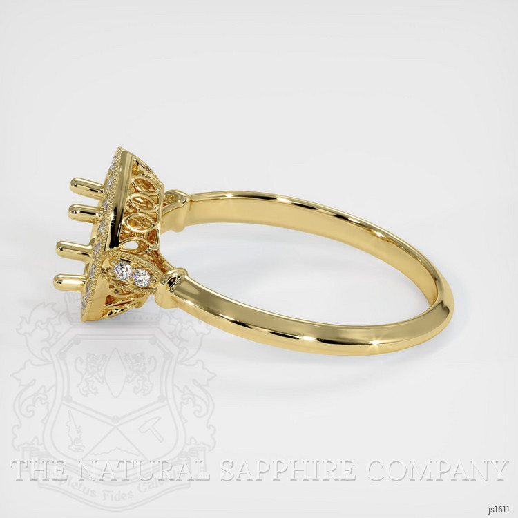 18K Yellow Gold Antique Style Ring Setting