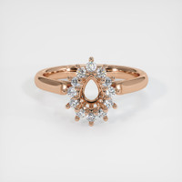 18K Rose Gold Antique Style Ring Setting Image