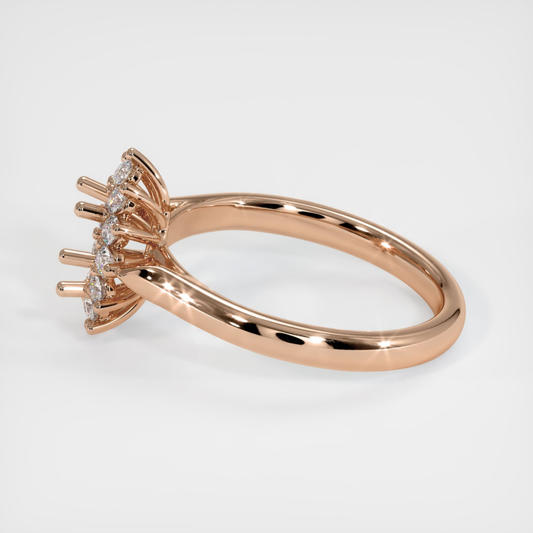 18K Rose Gold Antique Style Ring Setting