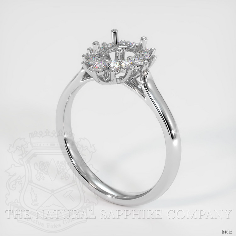 10K White Gold Antique Style Ring Setting
