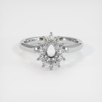 14K White Gold Antique Style Ring Setting Image