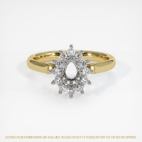 14K White & Yellow Antique Style Ring Setting Image