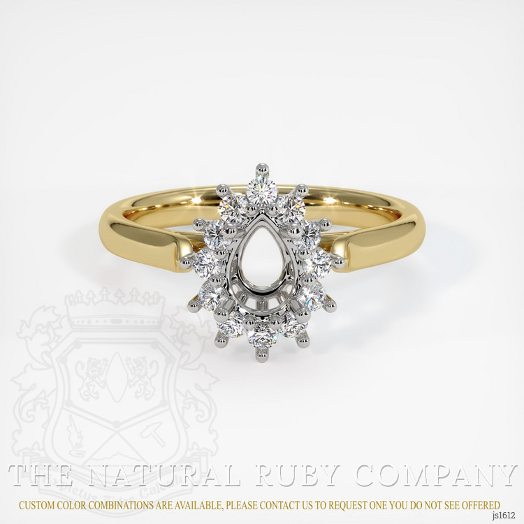 14K White & Yellow Antique Style Ring Setting
