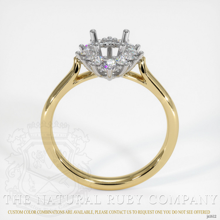 14K White & Yellow Antique Style Ring Setting