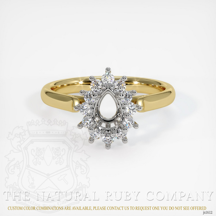 18K White & Yellow Antique Style Ring Setting