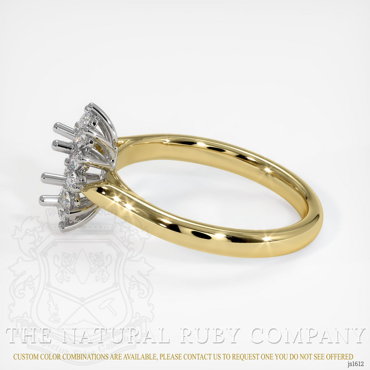 18K White & Yellow Antique Style Ring Setting