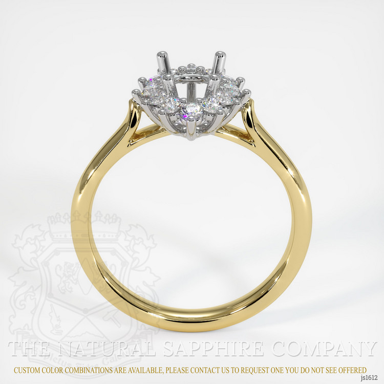 18K White & Yellow Antique Style Ring Setting