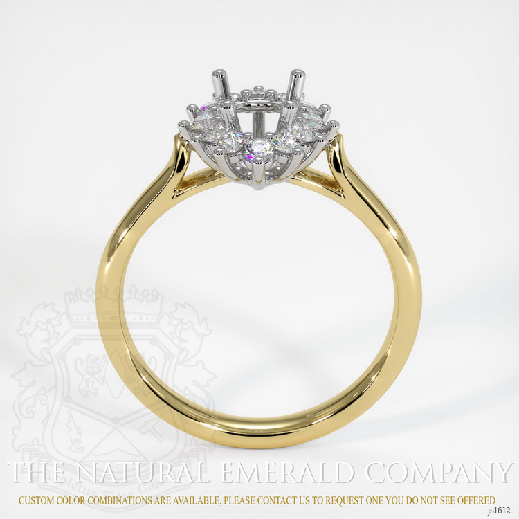 18K White & Yellow Antique Style Ring Setting