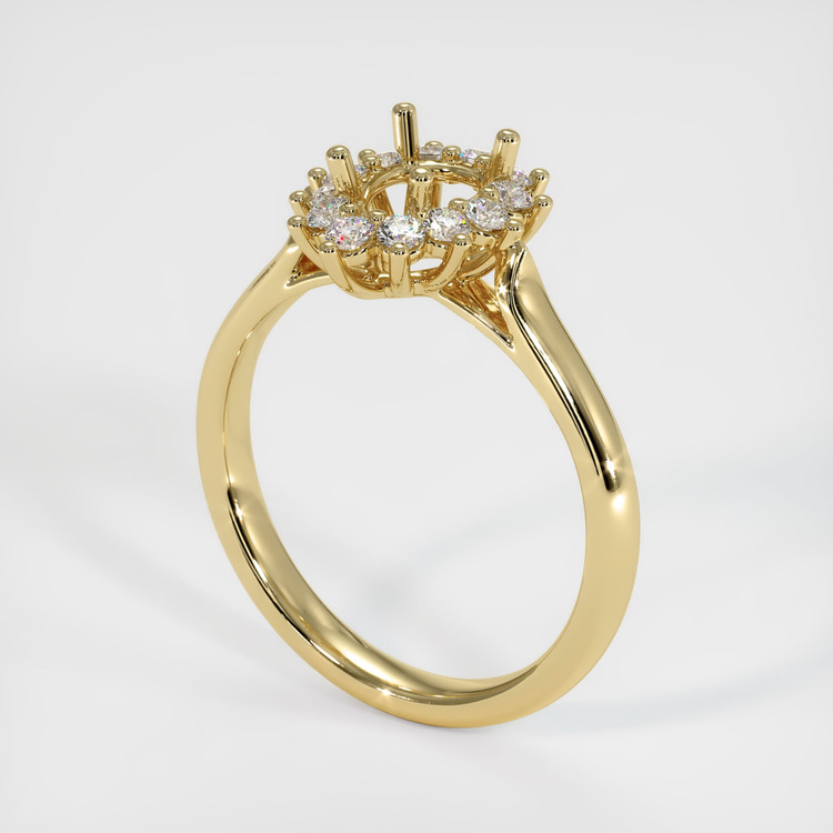 14K Yellow Gold Antique Style Ring Setting
