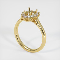 18K Yellow Gold Antique Style Ring Setting Video