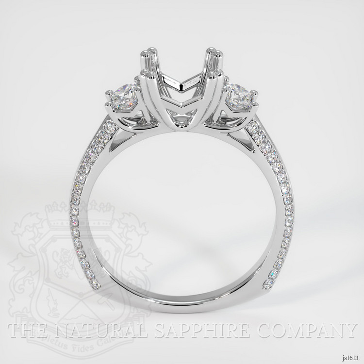 Platinum 950 Three Stone Ring Setting