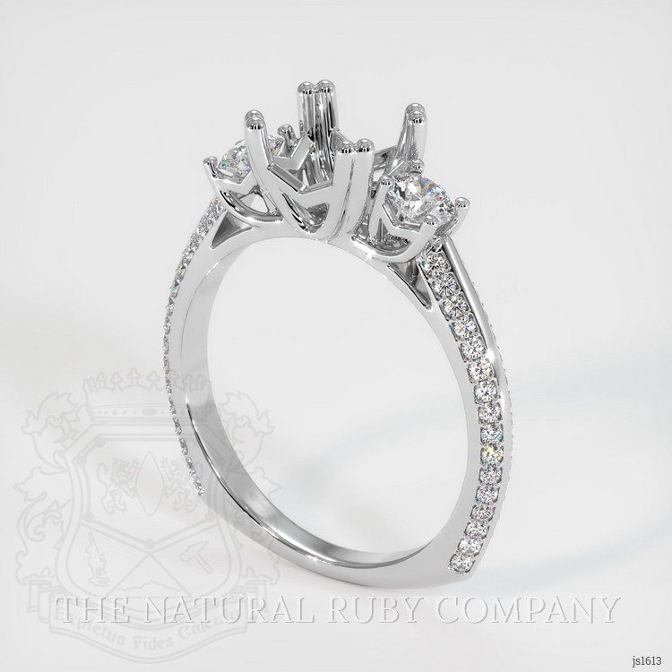 18K White Gold Pave Ring Setting