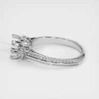 18K White Gold Three Stone Ring Setting Image