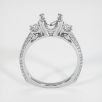 18K White Gold Three Stone Ring Setting Image