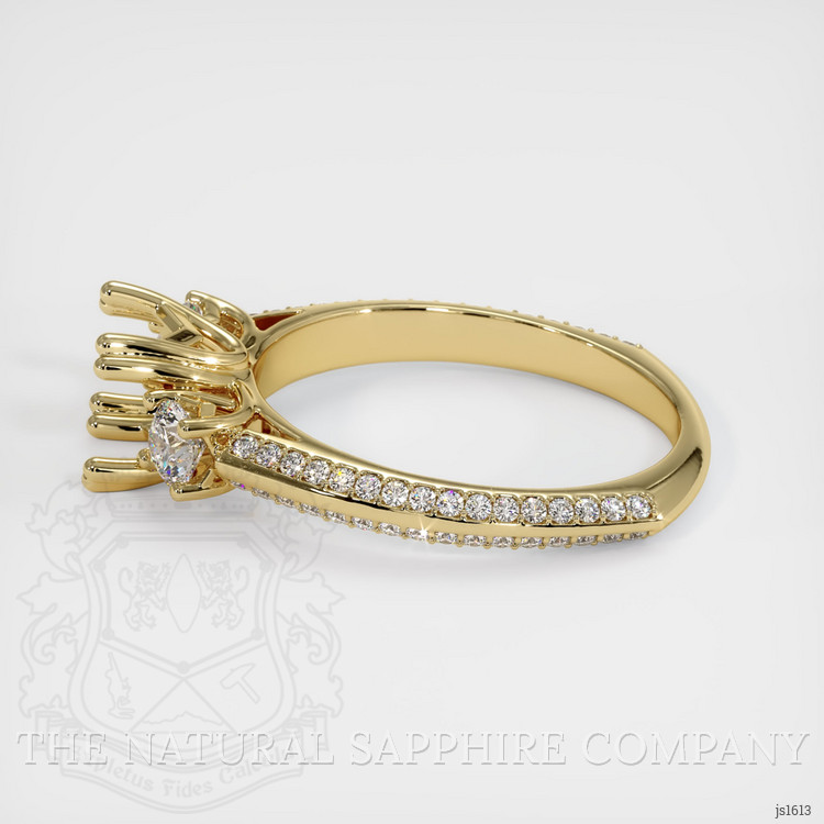 10K Yellow Gold Three Stone Ring Setting