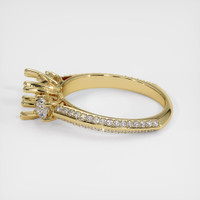 14K Yellow Gold Three Stone Ring Setting Image