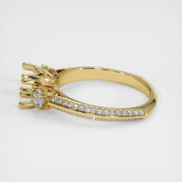 18K Yellow Gold Three Stone Ring Setting Image