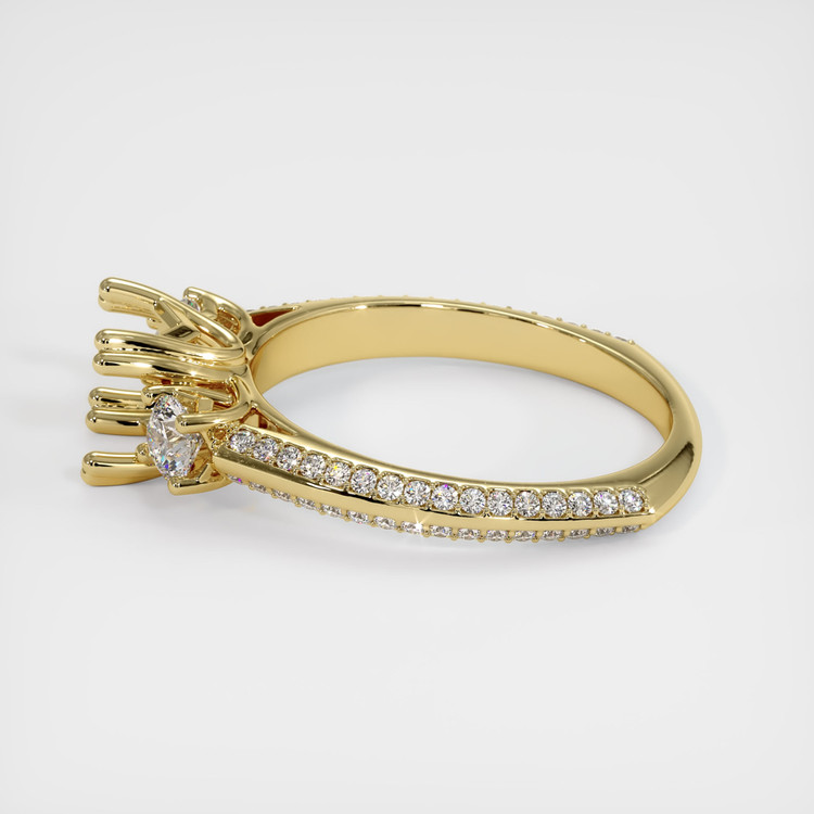 18K Yellow Gold Pave Ring Setting