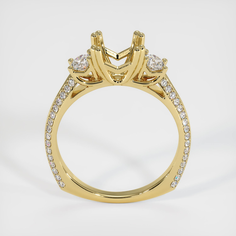 18K Yellow Gold Pave Ring Setting