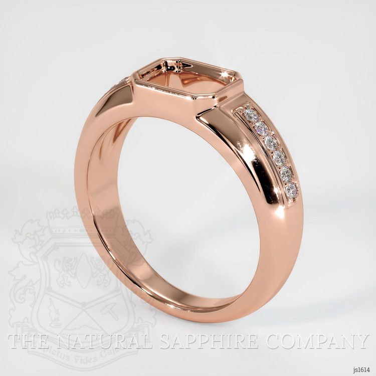 14K Rose Gold Men's Ring Setting