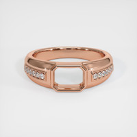 14K Rose Gold Men's Ring Setting Image